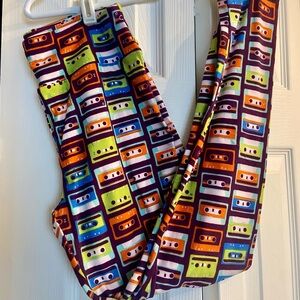 LulaRoe OS leggings - cassette tapes
